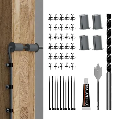 Starlink Cable Routing Kit for Gen 2 Gen 3 Starlink Cable Grommets Wall Pass Through Tool Kit   Starlink Gen 3 Router Mount, 2 in 1 Wall Mount for Starlink Standard Router and Power Supply
