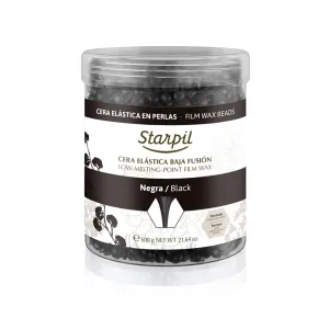 Starpil Wax 600g / 1.3 lb Black Hard Wax Beads for Painless Hair Removal, Stripless Wax Beads, Polymer Blend Low Temperature Wax for Face, Bikini, Brazilian, Legs, Underarm, Back and Chest