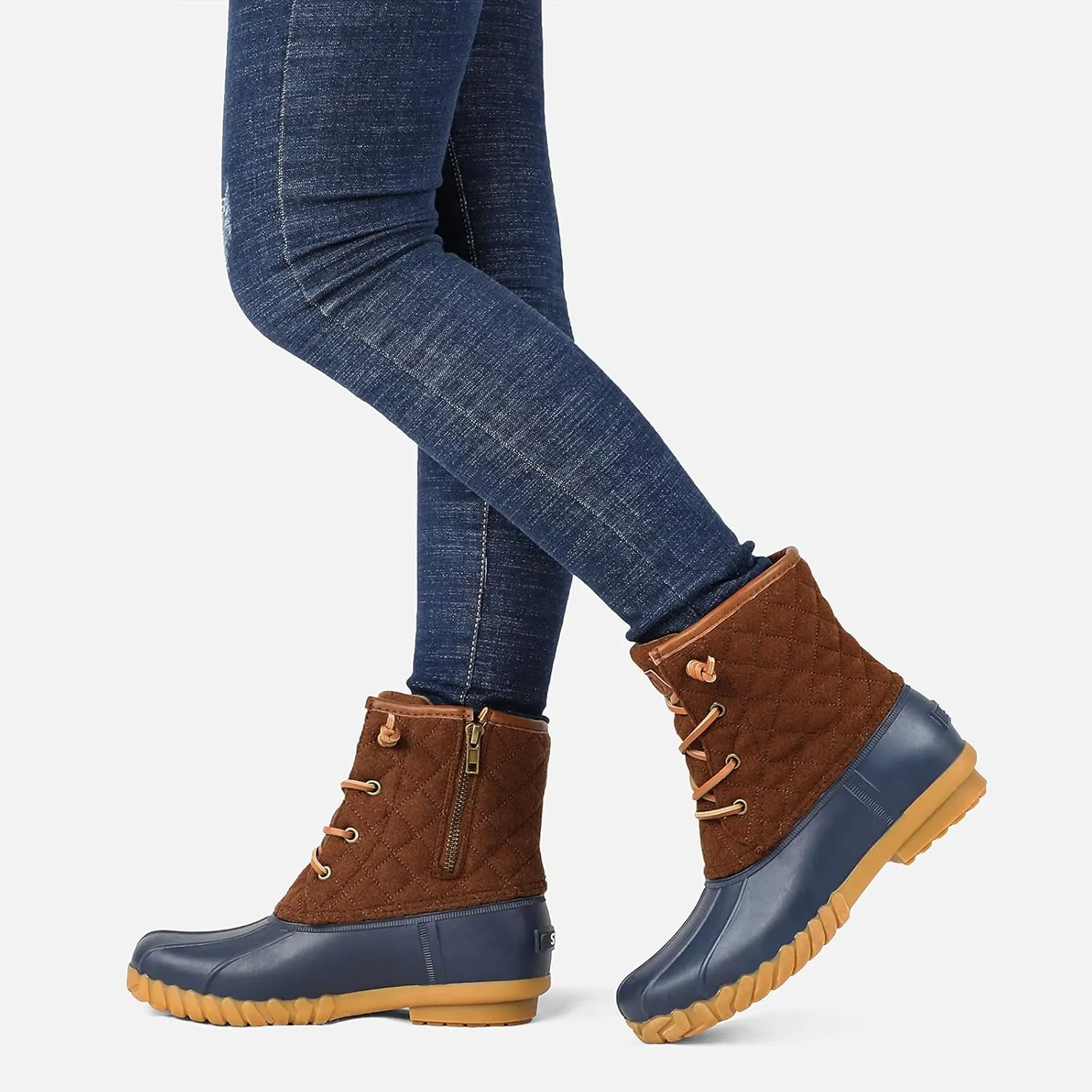 STQ Duck Boots for Women Waterproof Winter Boots Quilted Snow Boots