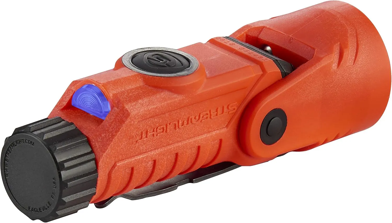 Streamlight 88911 Vantage 180 X USB Helmet Mounted and Right Angle Firefighter Flashlight with Helmet Bracket, Orange