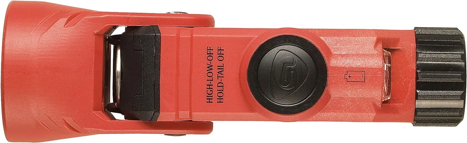 Streamlight 88911 Vantage 180 X USB Helmet Mounted and Right Angle Firefighter Flashlight with Helmet Bracket, Orange