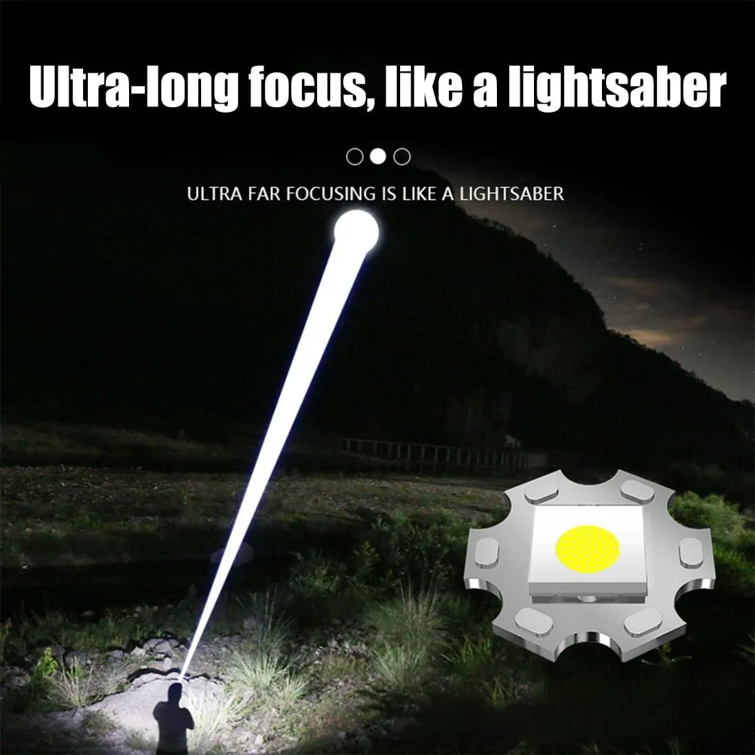 Strictrigid Flashlight, 2000 High Lumens Strictrigid Survival Flashlight, The Ultimate Tactical Flashlights, IPX5 Waterproof, Mechanical Zoomable, Emergencies Handheld Torch for Outdoor (1PC)