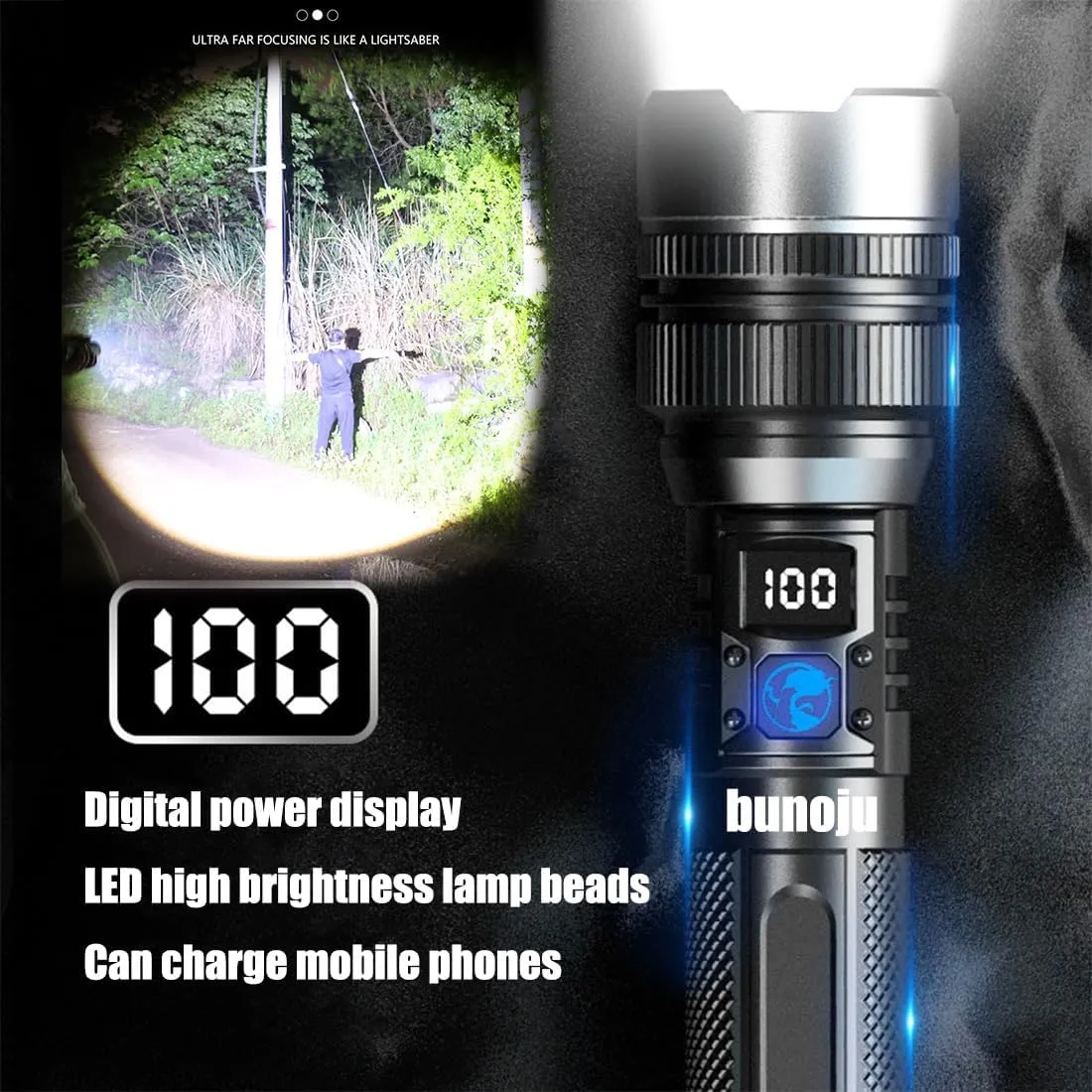 Strictrigid Flashlight, 2000 High Lumens Strictrigid Survival Flashlight, The Ultimate Tactical Flashlights, IPX5 Waterproof, Mechanical Zoomable, Emergencies Handheld Torch for Outdoor (1PC)