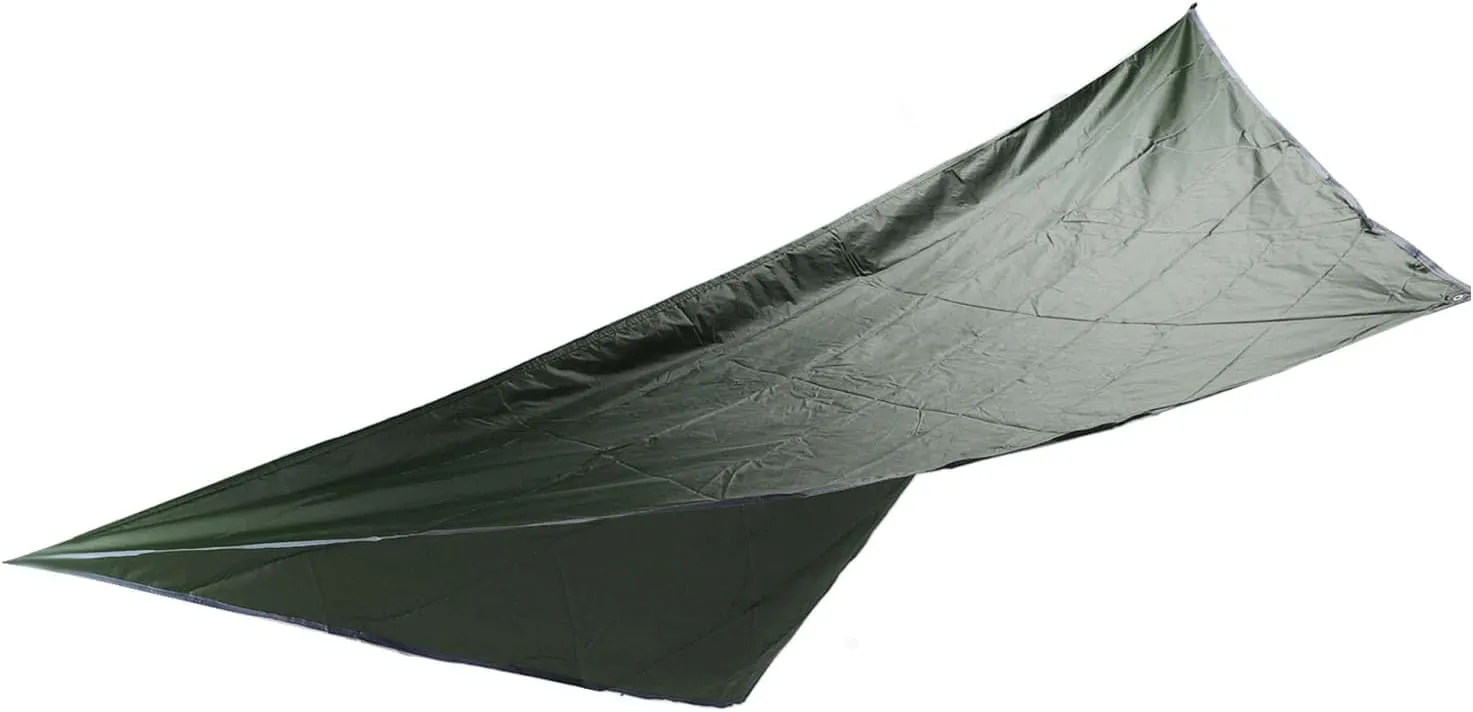 Strong Metal Spikes Camping Tent Tarp, Premium 210T Polyester, Wind Rope x4, Lightweight. Waterproof, Coldproof, Camping Hammock Rain Fly Tarp and, Portable Single