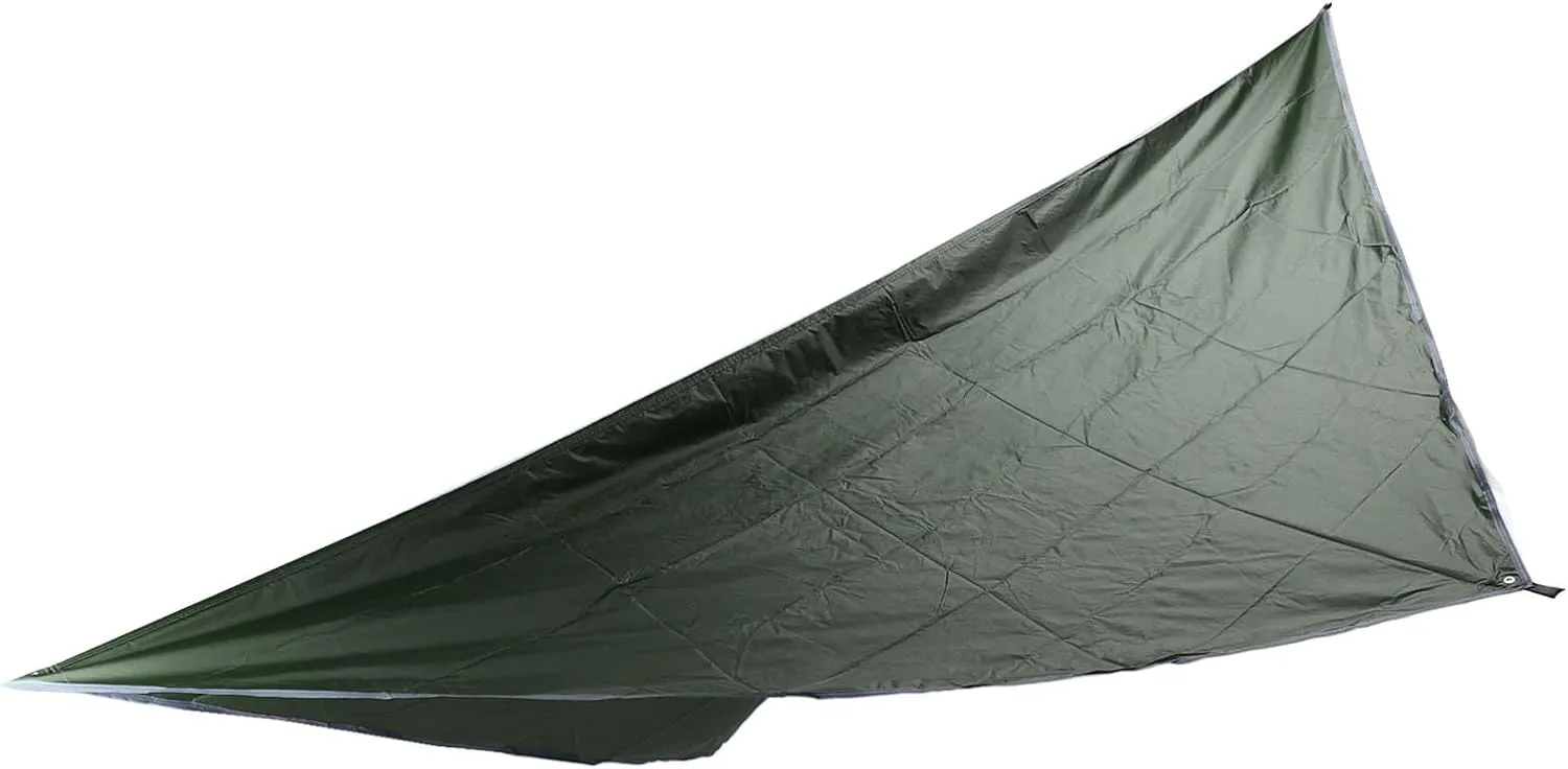Strong Metal Spikes Camping Tent Tarp, Premium 210T Polyester, Wind Rope x4, Lightweight. Waterproof, Coldproof, Camping Hammock Rain Fly Tarp and, Portable Single