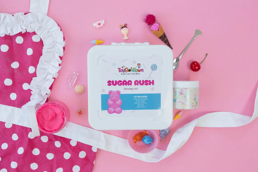 Sugar Rush Sensory Kit, Sensory Play, Cognitive Development and Fine Motor Skills, Tactile Activities for On The Go, Sensory Toys for Preschoolers and Kids Ages 4, 5, 6, 7, 8
