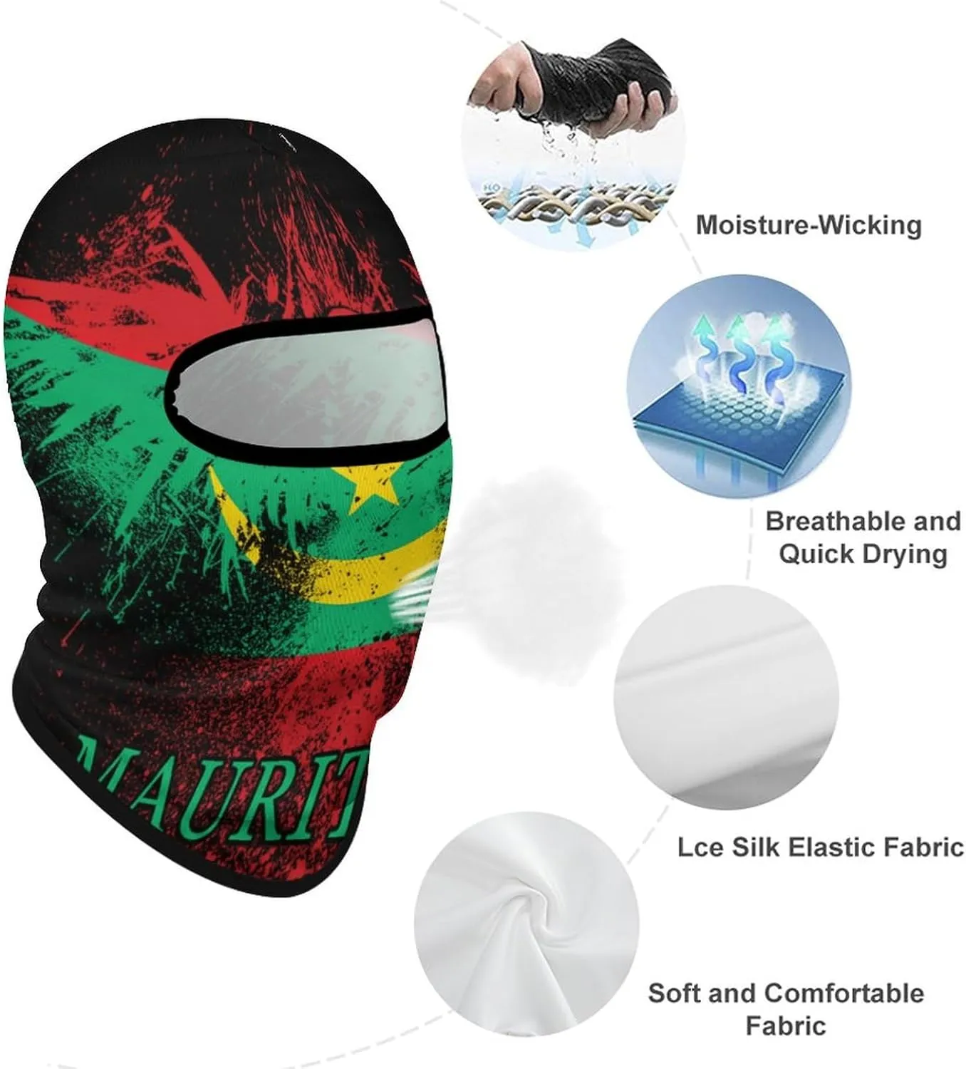 Sun Protection Balaclava Face Mask for Men Women Full Cooling Neck Gaiter for Motorcycle Fishing Sports