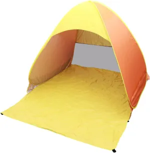 Sun Shelter Tent Instant Pop up Tent for Beach Automatic Folding Tent Rugged Structure Ground Stake Full Coverage Uv