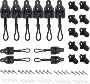 Sunshade Replacement Accessories, Bungee Jumping kit and Cover end 5 Sets, Suitable for Coolaroo External Roller Blinds and Cordless Roller Blinds(Black)