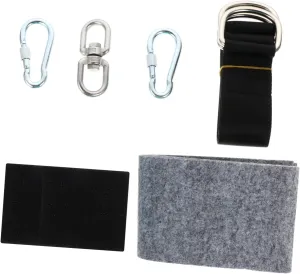 SUPVOX 1Set Durable Swing Hanging Strap Kit Hammock Rope with Carabiner Hooks Protective Sleeves and Swivel Ring for Outdoor Swinging and Hammock Setup