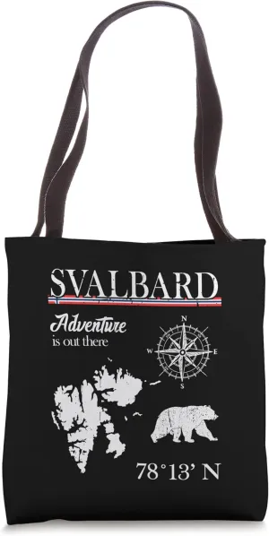 Svalbard - Adventure Is Out There - Norway Norwegian Flag Tote Bag