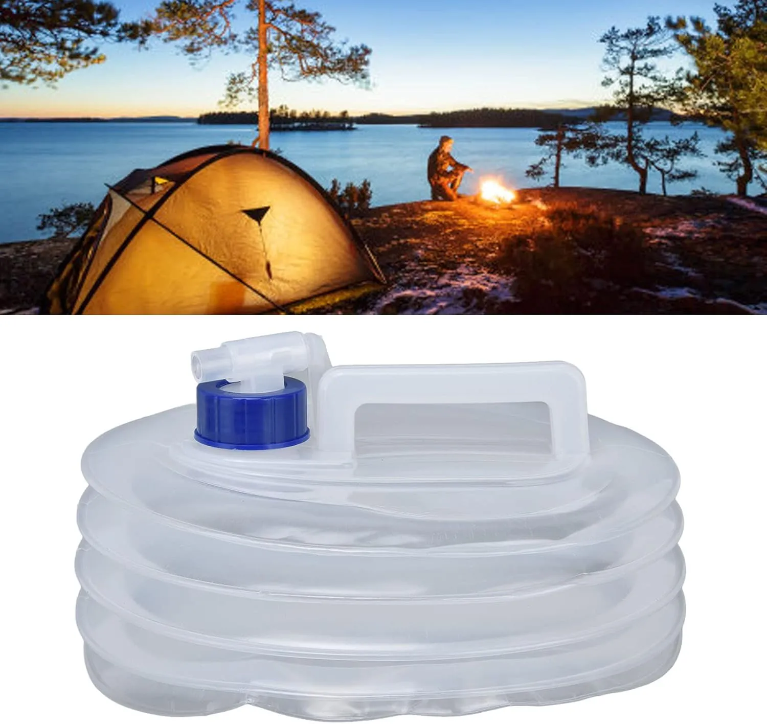 SYH&AQYE Folding Water Bucket, Collapsible & Portable Water Container, BPA-Free Water Carrier Water Tank for Camping Hiking Fishing Climbing Picnic BBQ Travel Outdoor Use(m)