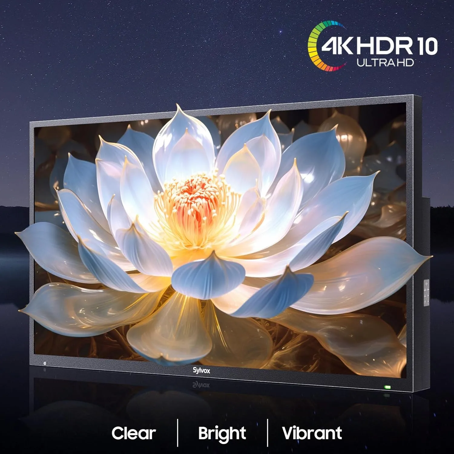 SYLVOX Outdoor TV, 75 inch Smart TV Waterproof Outdoor TVs, 4K Weatherproof Television for Outside, Support Google Assistant, Chromecast, 1000 nit Brightness Partial Sun (Deck Pro 2.0/2024)