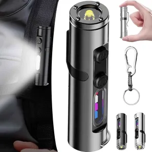 Taclite Mini – The Ultimate Everyday Micro Tool, Taclite Mini Flashlight, Rechargeable Led Magnetic Super Bright Tactical Flashlight, with Cap Clip, Waterproof, 3 Levels of Brightness (Black)