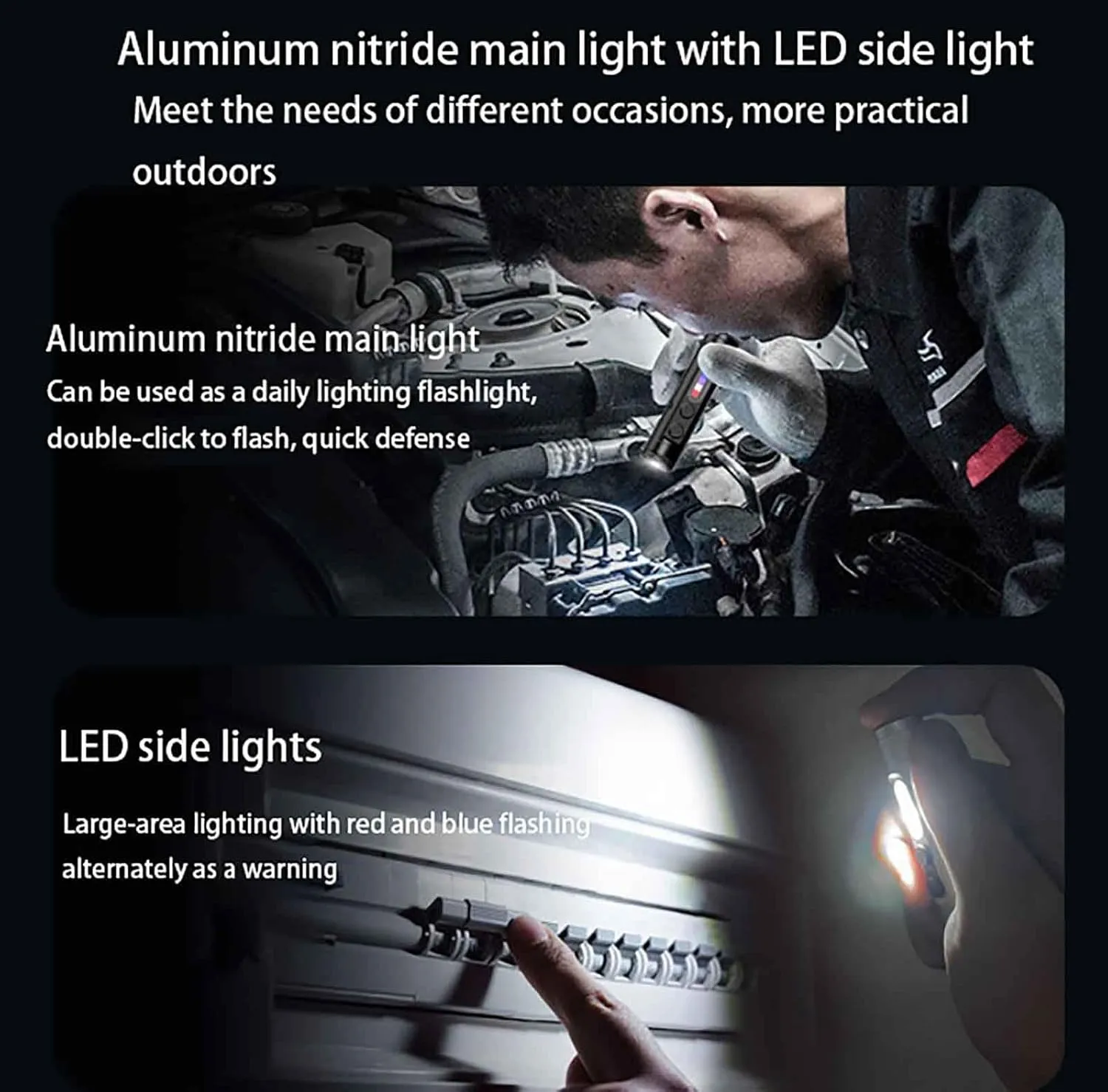 Taclite Mini – The Ultimate Everyday Micro Tool, Taclite Mini Flashlight, Rechargeable Led Magnetic Super Bright Tactical Flashlight, with Cap Clip, Waterproof, 3 Levels of Brightness (Black)