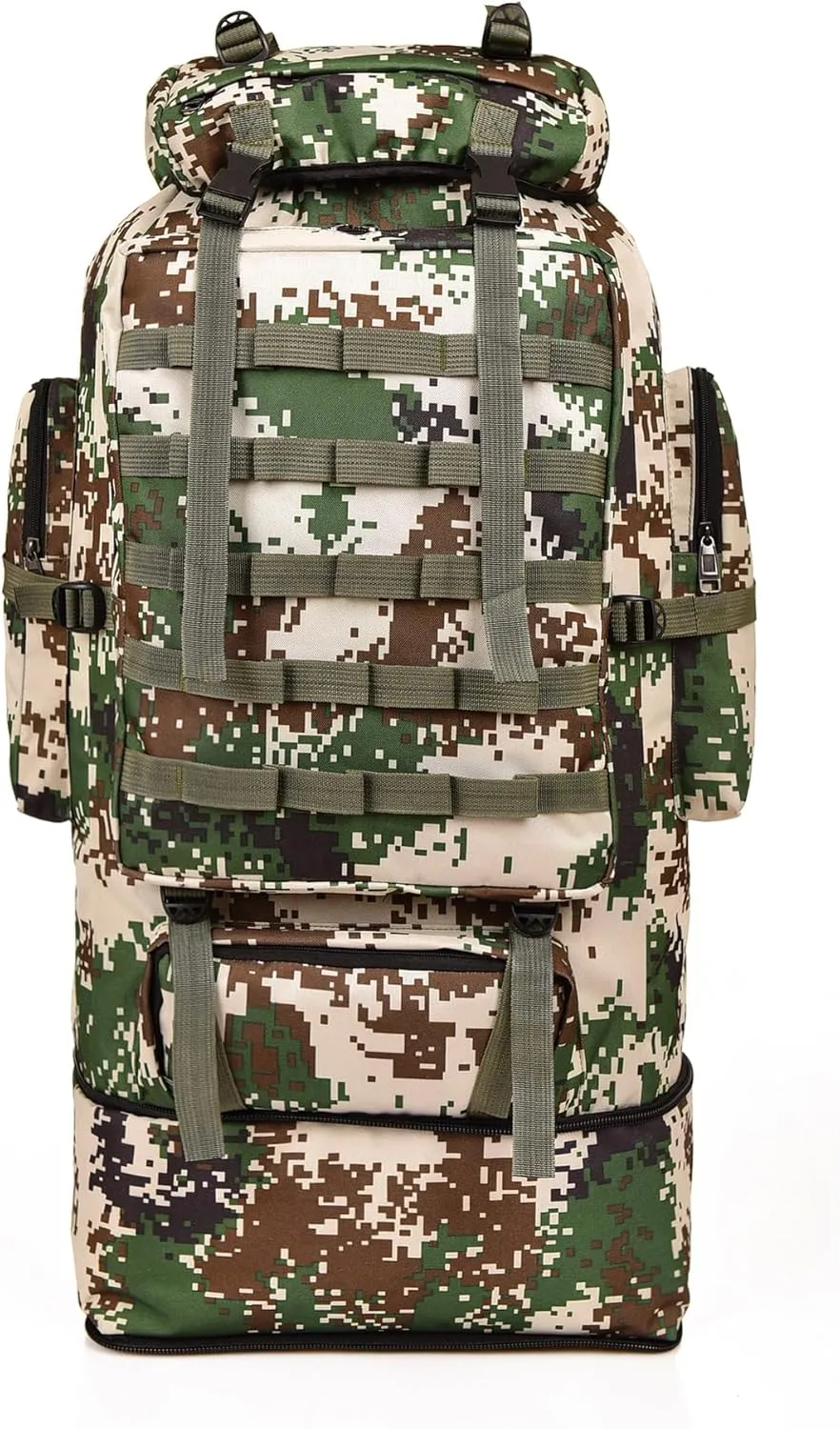 Tactical Backpack Military Molle Hiking 36-55L Camouflage Mountaineering Bag Tactical Trekking Bag Cycling Jungle Digital Camo