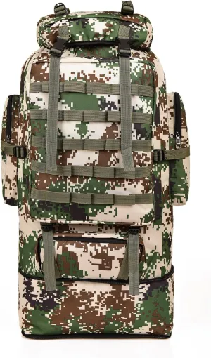Tactical Backpack Military Molle Hiking 36-55L Camouflage Mountaineering Bag Tactical Trekking Bag Cycling Jungle Digital Camo