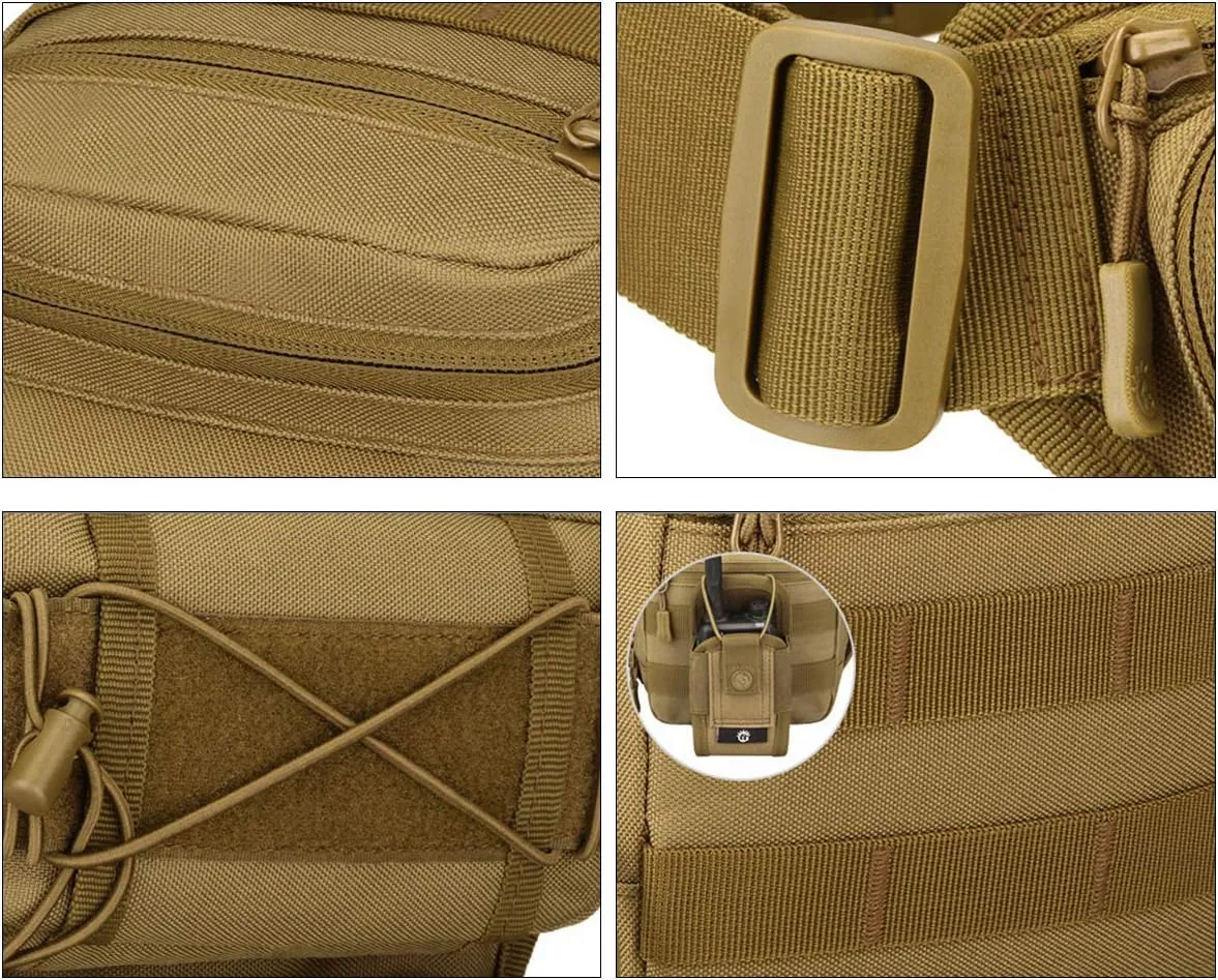 Tactical Drop Leg Bag for Men Women Military Thigh Pouch Outdoor Motorcycle Riding Hiking Waist Fanny Pack Travel Bag, Acu