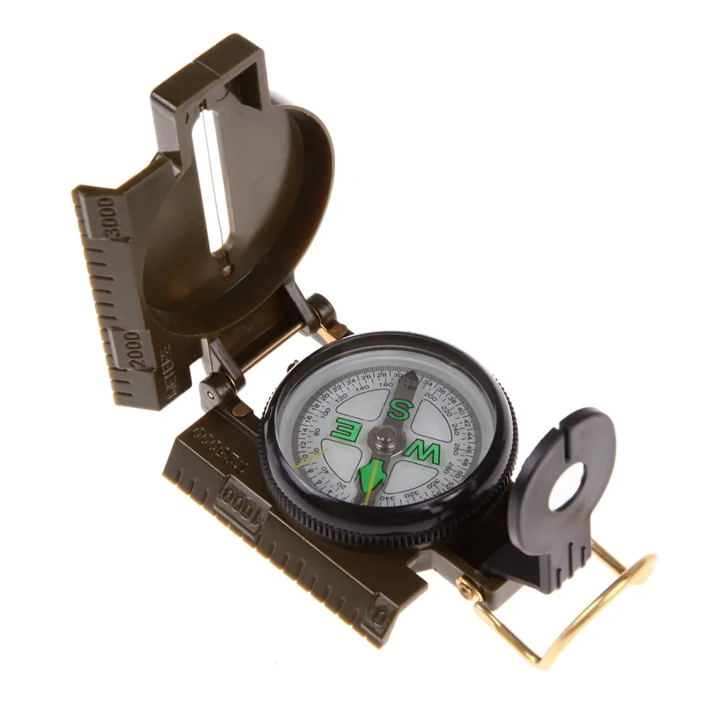 Tactical Folding Lens Compass - Army Green Outdoor Camping Gear