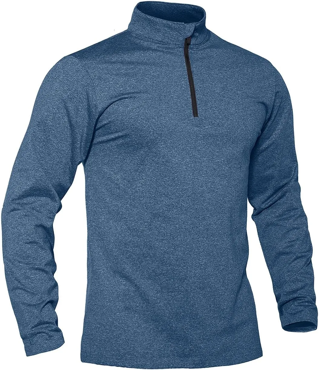 TACVASEN Men's Quarter Zip Up Pullover Long Sleeve Sweatshirt 1/4 Zip Golf Shirt Winter Fleece Lined Thermal Pullover