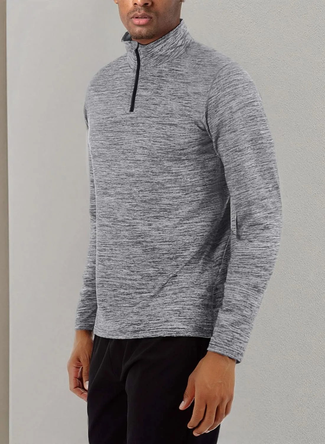 TACVASEN Men's Quarter Zip Up Pullover Long Sleeve Sweatshirt 1/4 Zip Golf Shirt Winter Fleece Lined Thermal Pullover