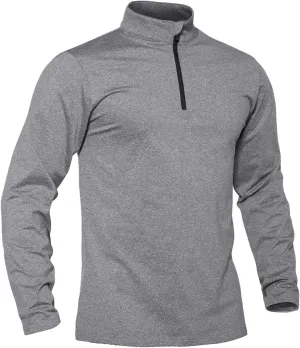TACVASEN Men's Quarter Zip Up Pullover Long Sleeve Sweatshirt 1/4 Zip Golf Shirt Winter Fleece Lined Thermal Pullover