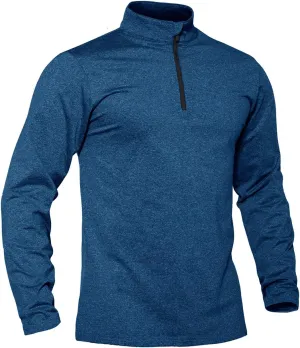 TACVASEN Men's Quarter Zip Up Pullover Long Sleeve Sweatshirt 1/4 Zip Golf Shirt Winter Fleece Lined Thermal Pullover