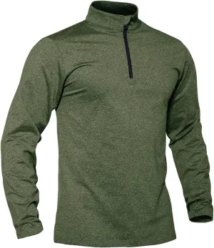TACVASEN Men's Quarter Zip Up Pullover Long Sleeve Sweatshirt 1/4 Zip Golf Shirt Winter Fleece Lined Thermal Pullover