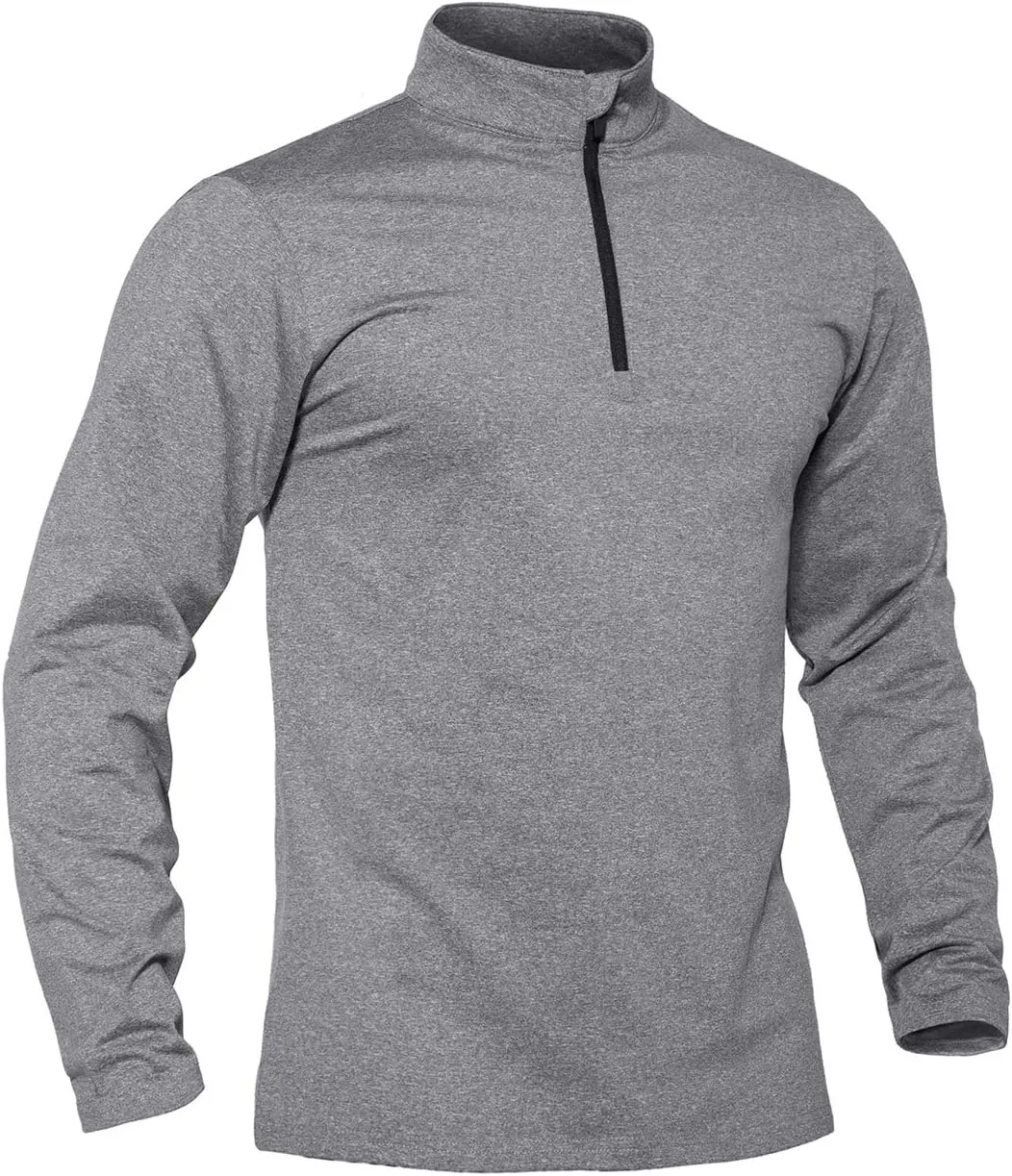 TACVASEN Men's Quarter Zip Up Pullover Long Sleeve Sweatshirt 1/4 Zip Golf Shirt Winter Fleece Lined Thermal Pullover