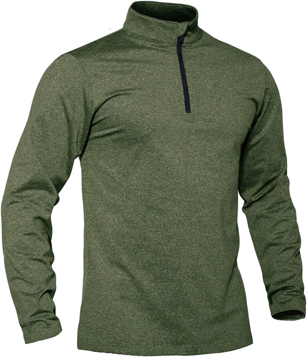 TACVASEN Men's Quarter Zip Up Pullover Long Sleeve Sweatshirt 1/4 Zip Golf Shirt Winter Fleece Lined Thermal Pullover
