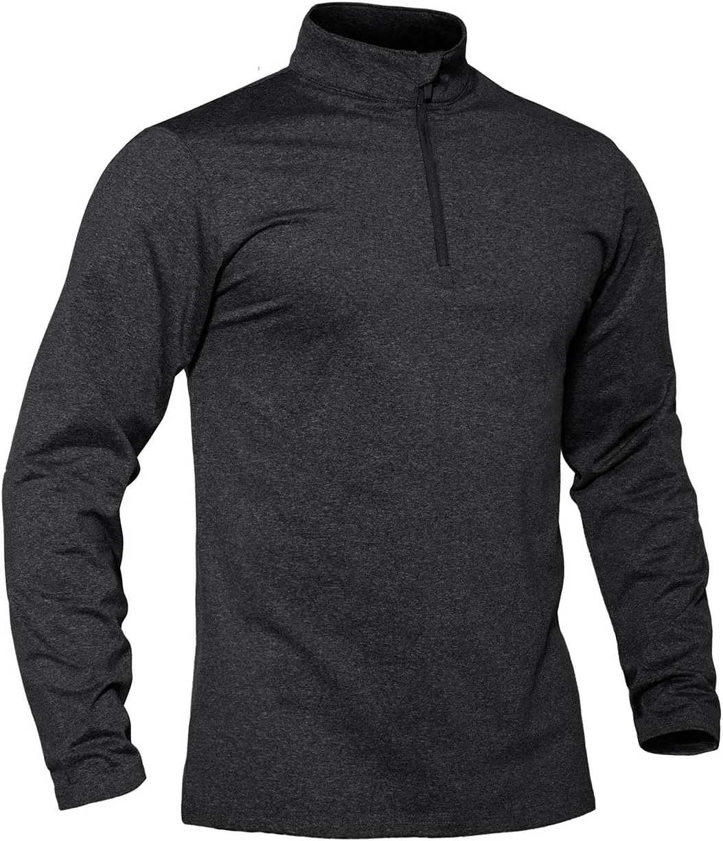 TACVASEN Men's Quarter Zip Up Pullover Long Sleeve Sweatshirt 1/4 Zip Golf Shirt Winter Fleece Lined Thermal Pullover