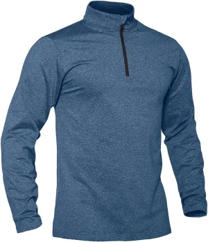 TACVASEN Men's Quarter Zip Up Pullover Long Sleeve Sweatshirt 1/4 Zip Golf Shirt Winter Fleece Lined Thermal Pullover