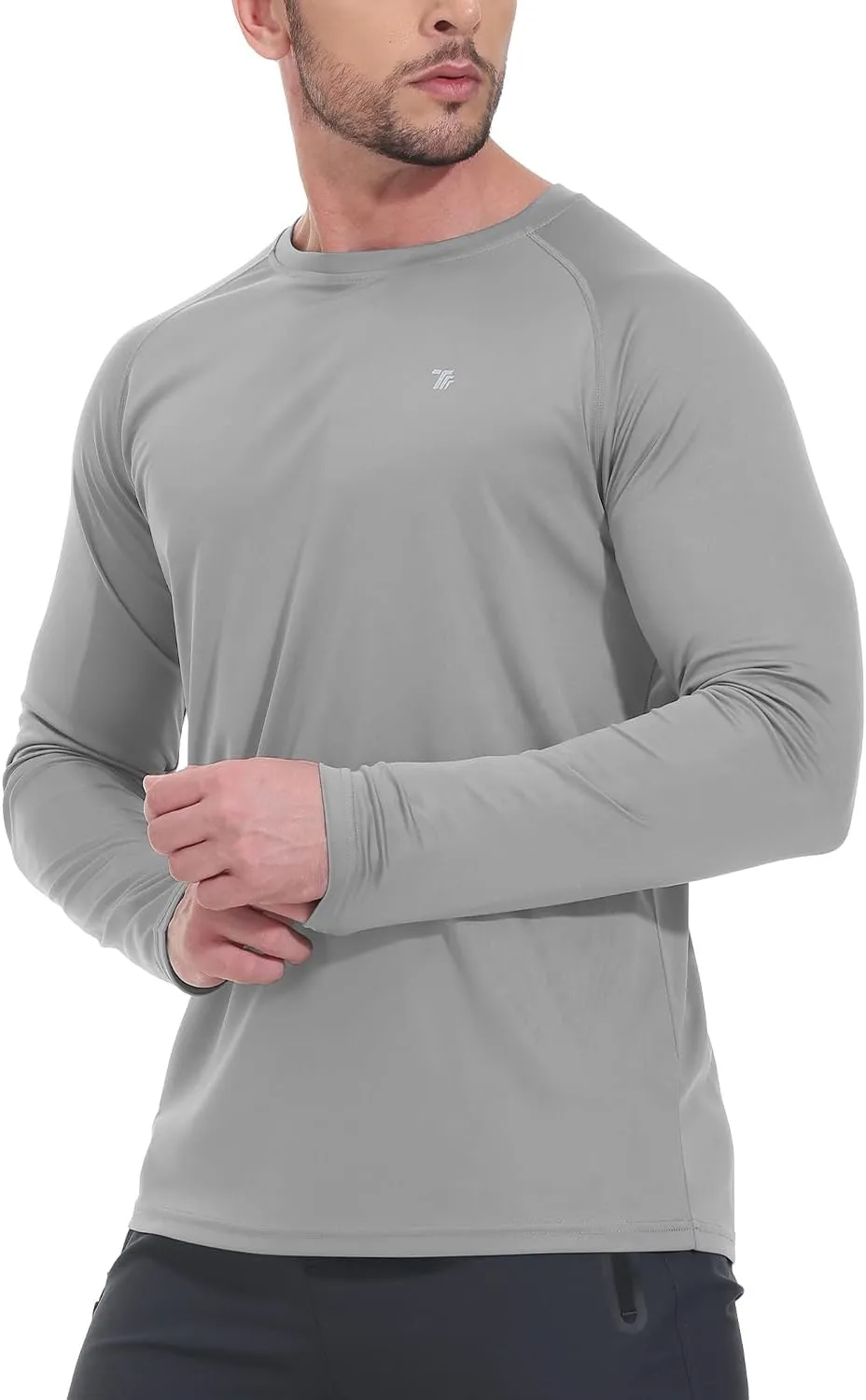 TBMPOY Mens Sun Protection Hiking Shirts Long Sleeve Water UPF 50  SPF UV Shirts Lightweight Fishing Hiking Swimming