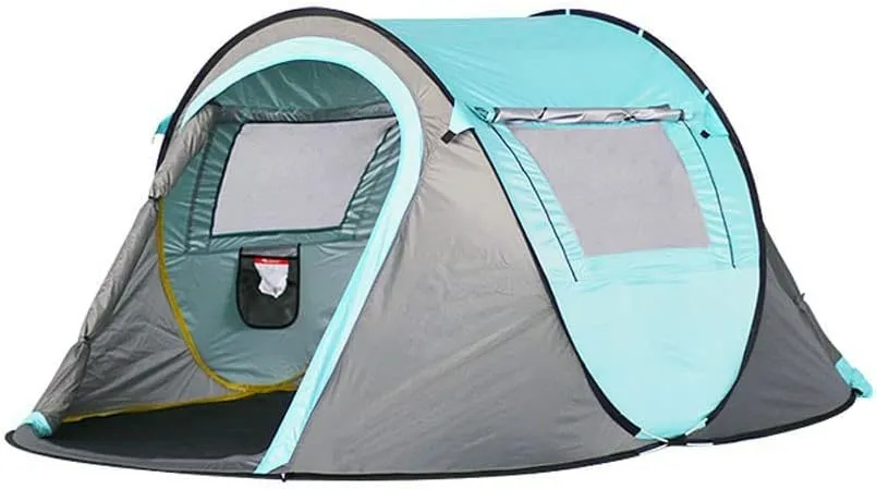 TEidea Pop Up Tents for Camping 4 Person Waterproof Easy Up Setup Instant Tent Family Tent for Camping, Hiking & Traveling(Color:b)