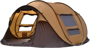 Tent Automatic Pop-up Tent, 3-4 Person Outdoor Instant Setup Tent 4 Season Waterproof Tent for Hiking, Camping, Travelling