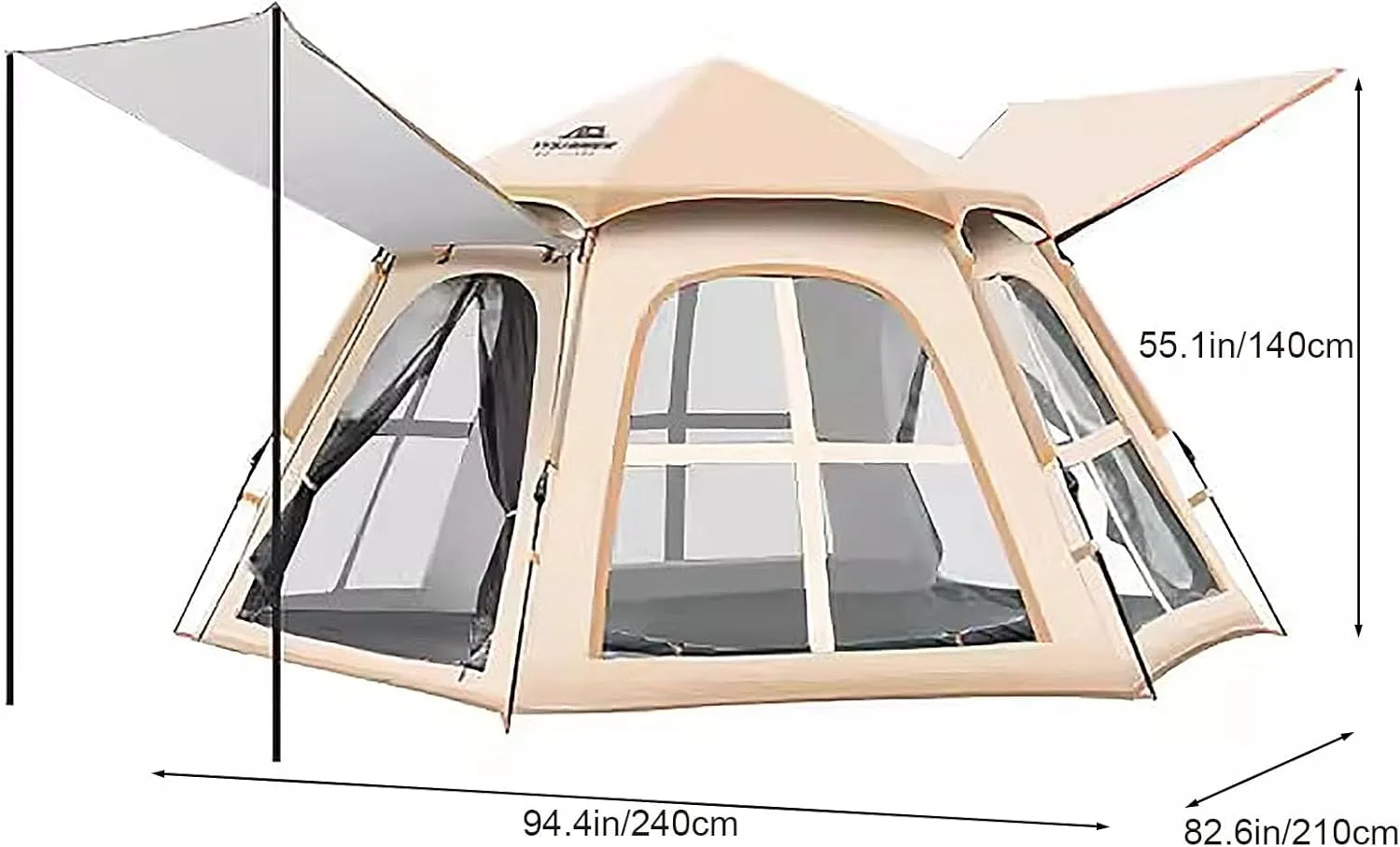 Tent, Camping Tents, 2-in-1 Portable Backpacking Tent with Removable Rainfly, Mesh Windows, Suitable for Family Dome Tent for Camping Hiking Mountaineering