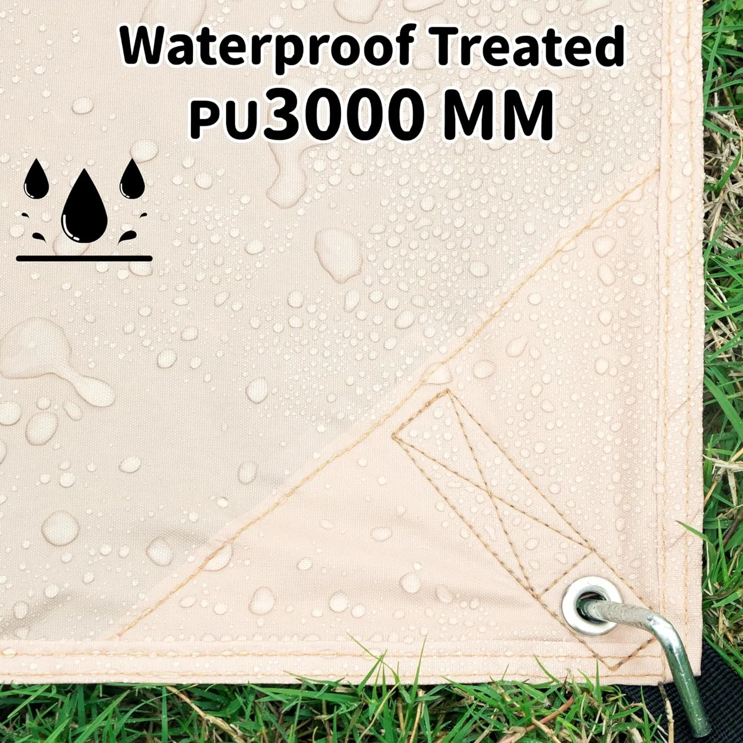 Tent Footprint, 210D Oxford Cloth Camping Tent Tarp, PU 3000 Waterproof Ground Sheet Mat for Tent, Backpacking, Hiking, Beach