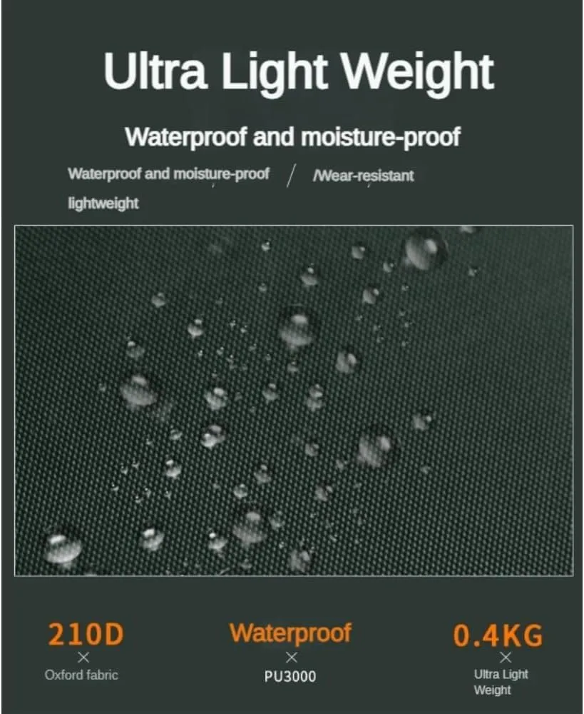 Tent Footprint Waterproof Camping Tarp Mat Picnic Blanket Ground Sheet for Backpacking Hiking Beach (Grey,210 * 250cm)