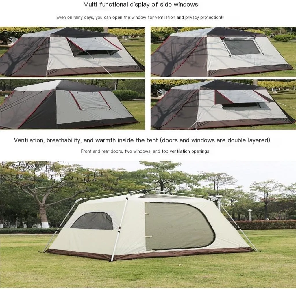 Tent Outdoor Fully Automatic Double-Layer Sunproof and Rainproof Aluminum Alloy Camping Tent Multi-Person Tent Outdoor Tent
