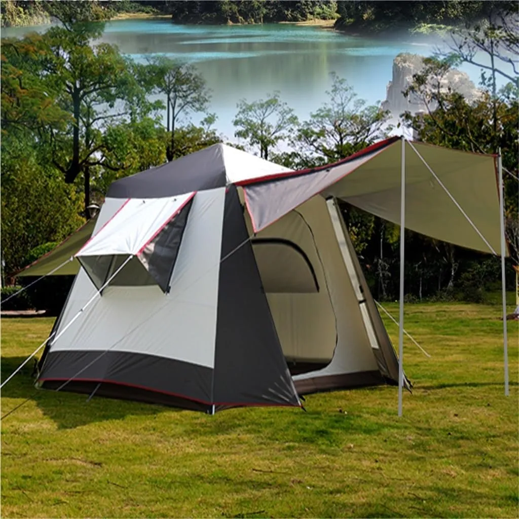Tent Outdoor Fully Automatic Double-Layer Sunproof and Rainproof Aluminum Alloy Camping Tent Multi-Person Tent Outdoor Tent