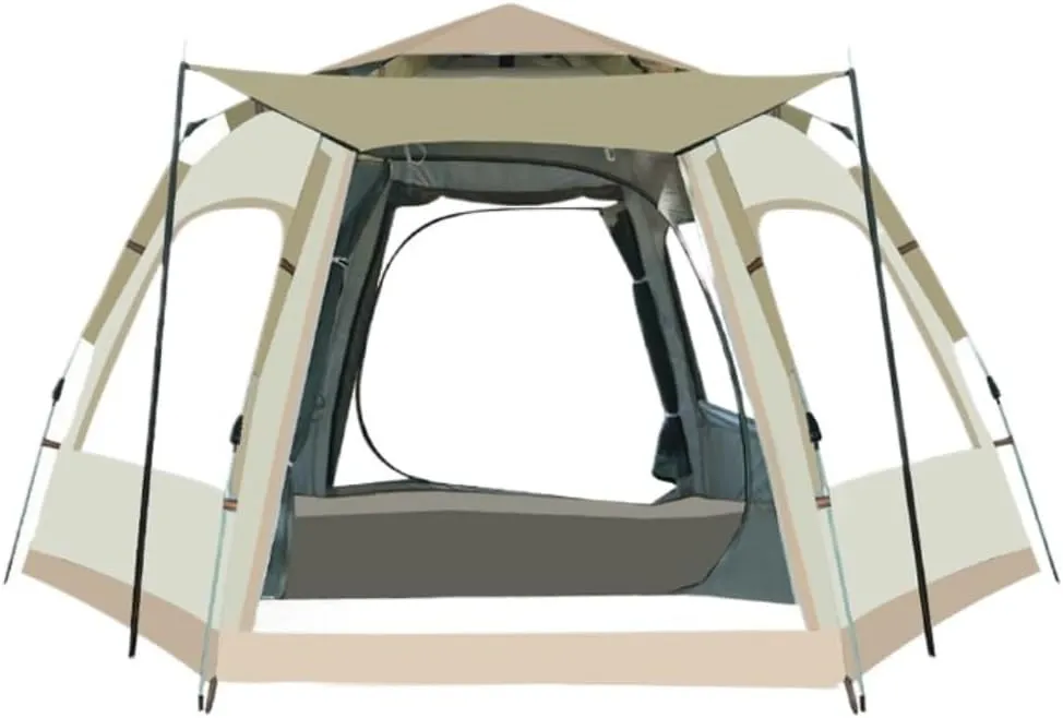 Tent Outdoor Portable Mosquito-Proof Camping Tent Fully Automatic Thickened Foldable 5-8 Person Hexagonal Tent Outdoor Tent