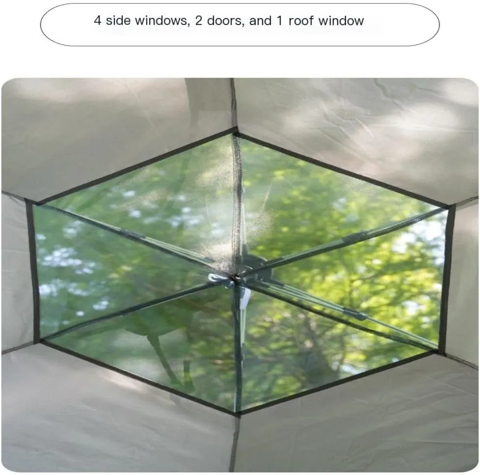 Tent Outdoor Portable Mosquito-Proof Camping Tent Fully Automatic Thickened Foldable 5-8 Person Hexagonal Tent Outdoor Tent