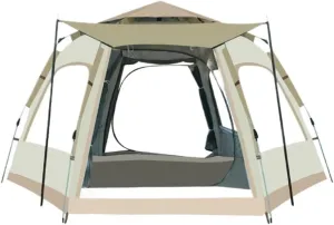 Tent Outdoor Portable Mosquito-Proof Camping Tent Fully Automatic Thickened Foldable 5-8 Person Hexagonal Tent Outdoor Tent