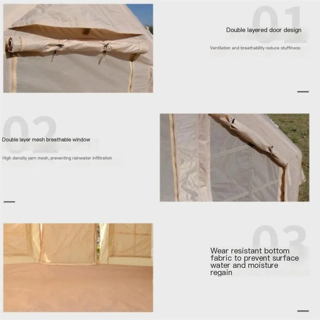 Tent Portable Outdoor Inflatable Tent 6.3㎡ Inflatable Tent Travel Tent Free Tent Rain-Proof and Mosquito-Proof Tent Outdoor Tent