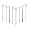 Tent Stakes,Galvanized Steel Pop Up Tent Stakes Pegs w/ Fluorescent Stopper