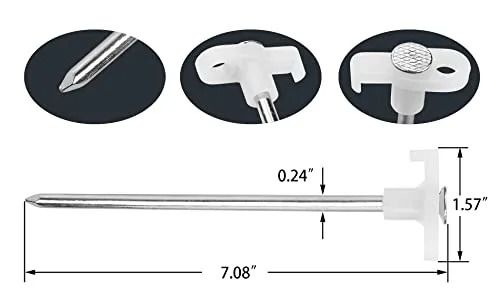 Tent Stakes,Galvanized Steel Pop Up Tent Stakes Pegs w/ Fluorescent Stopper