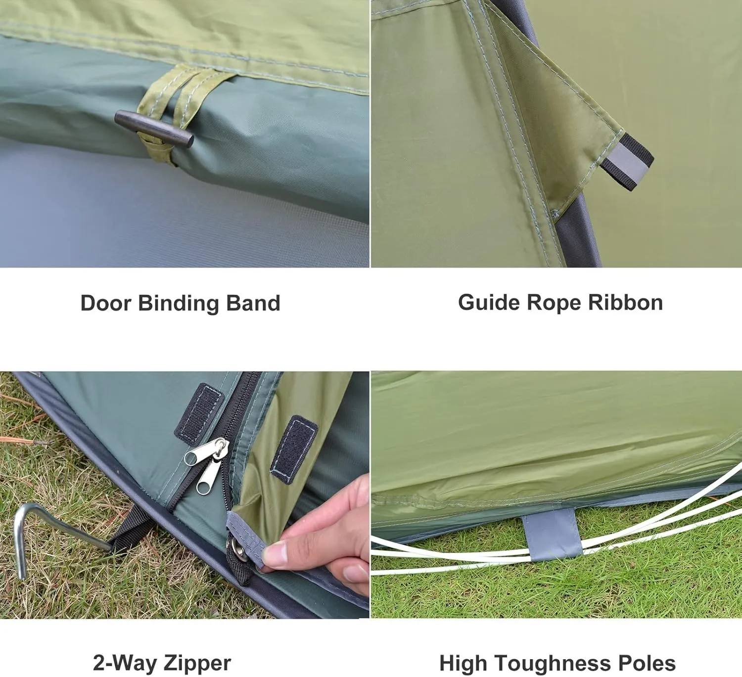 Tents Automatic Pop-up Tent, 3-4 Person Outdoor Instant Setup Tent 4 Season Waterproof Tent for Hiking, Camping, Travelling, Olive