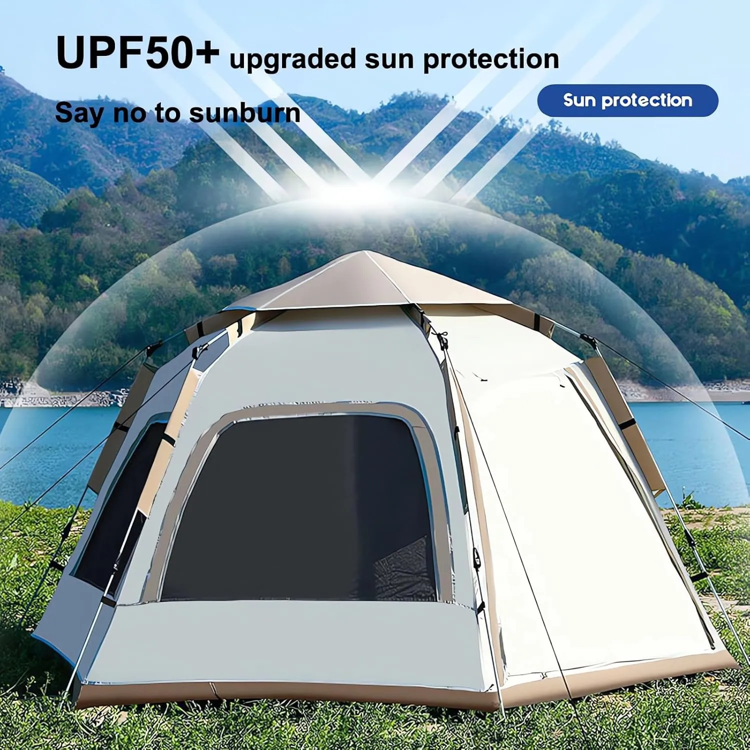 Tents for Camping 4 Person Family Tents for Camping Instant Pop Up Camping Tents 3 Second Tent Stargazing Tent