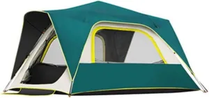 Tents for Camping Automatic Pop Up Camping Tent with Double Layer Waterproof for Family Hiking Outdoor Tent Beach Tent (Color : Green, Size : 215 * 215 * 142CM)