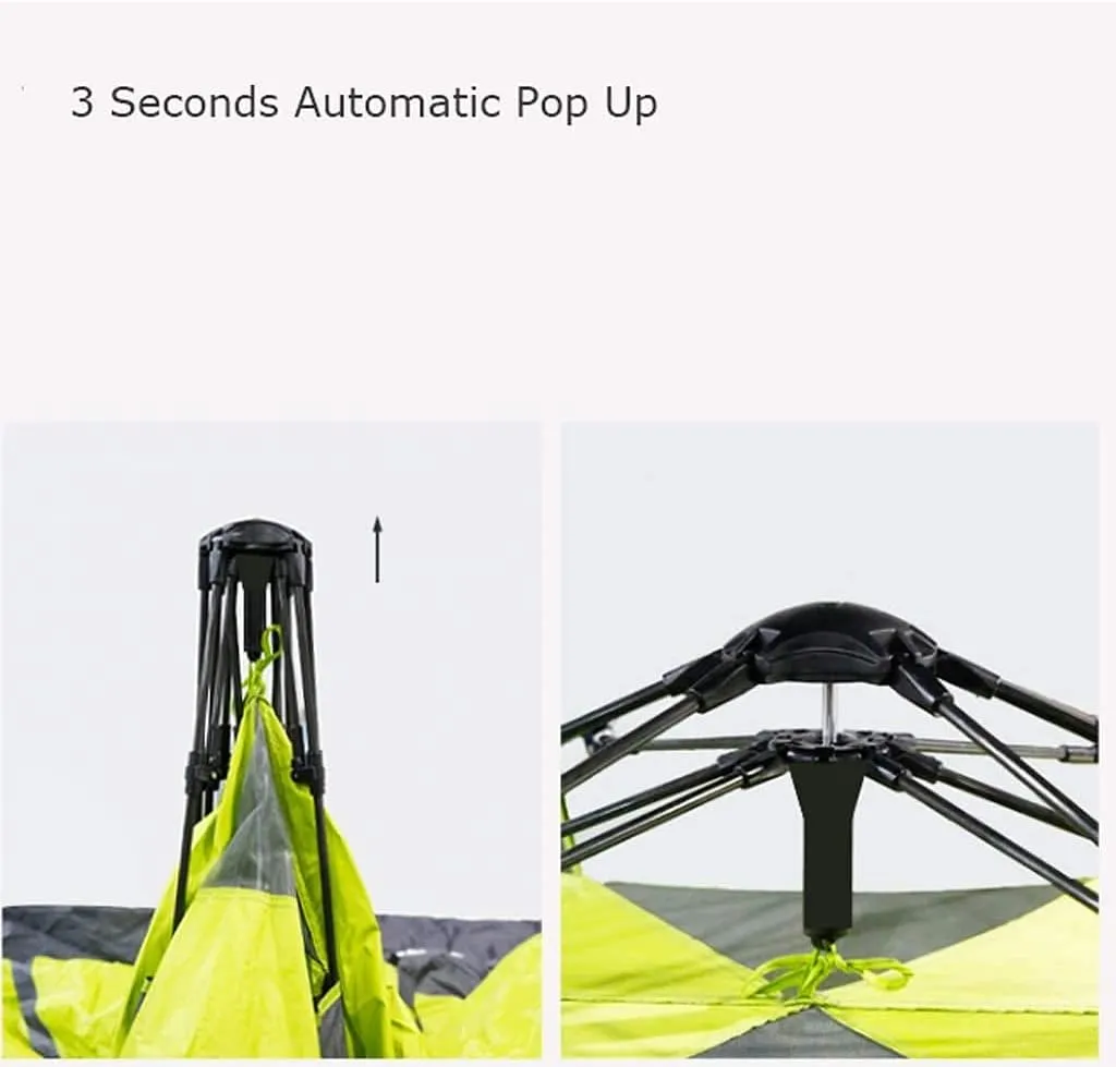 Tents for Camping Beach Tents Automatic Pop Up Tent for Camping 4 Person with 5 Windows Waterproof Instant Family Tent Hiking Outdoor Tent Family Tents for Camping Hiking Traveling